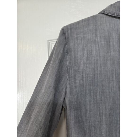 Bella Dahl Light Gray Chambray California Casual Tencel Soft Shirt Women's Small - Picture 11 of 14